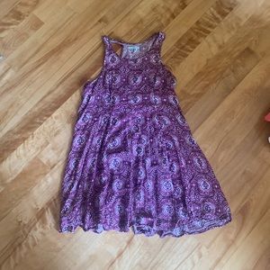 Pink and purple patterned summer dress